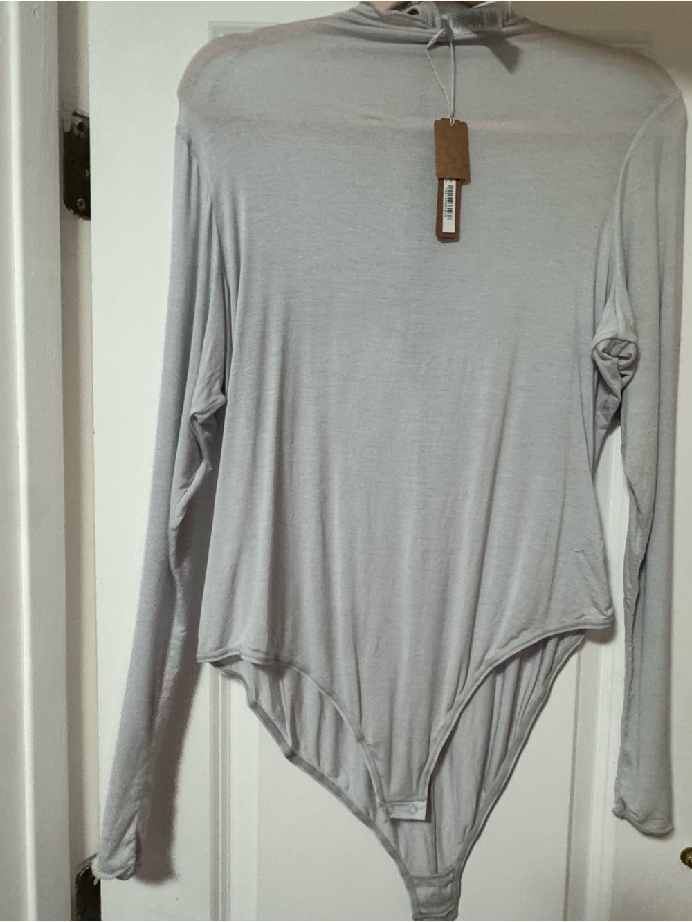 SKIMS Light Gray Long Sleeve Bodysuit